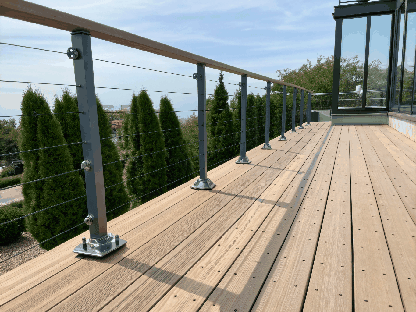 Structural framing for a new outdoor deck